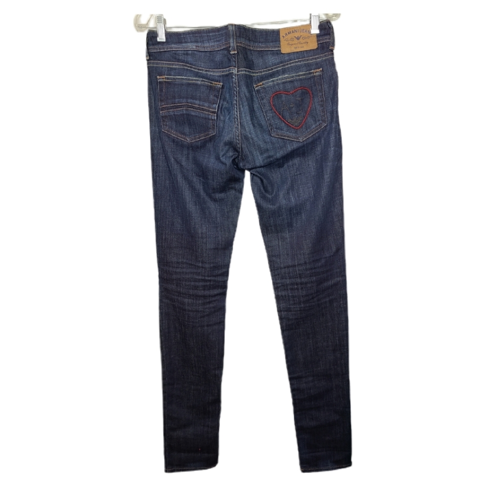 AJ Armani Jeans J351F Love Heart Eagle logo Jeans - Picture 6 of 7
